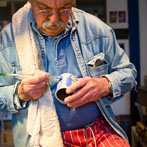 John Pollex in his studio 2017